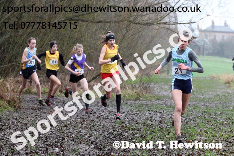 Junior girls Northern Inter Counties Schools Cross Country, Stockton. Photo: David T. Hewitson/Sports for All Pics